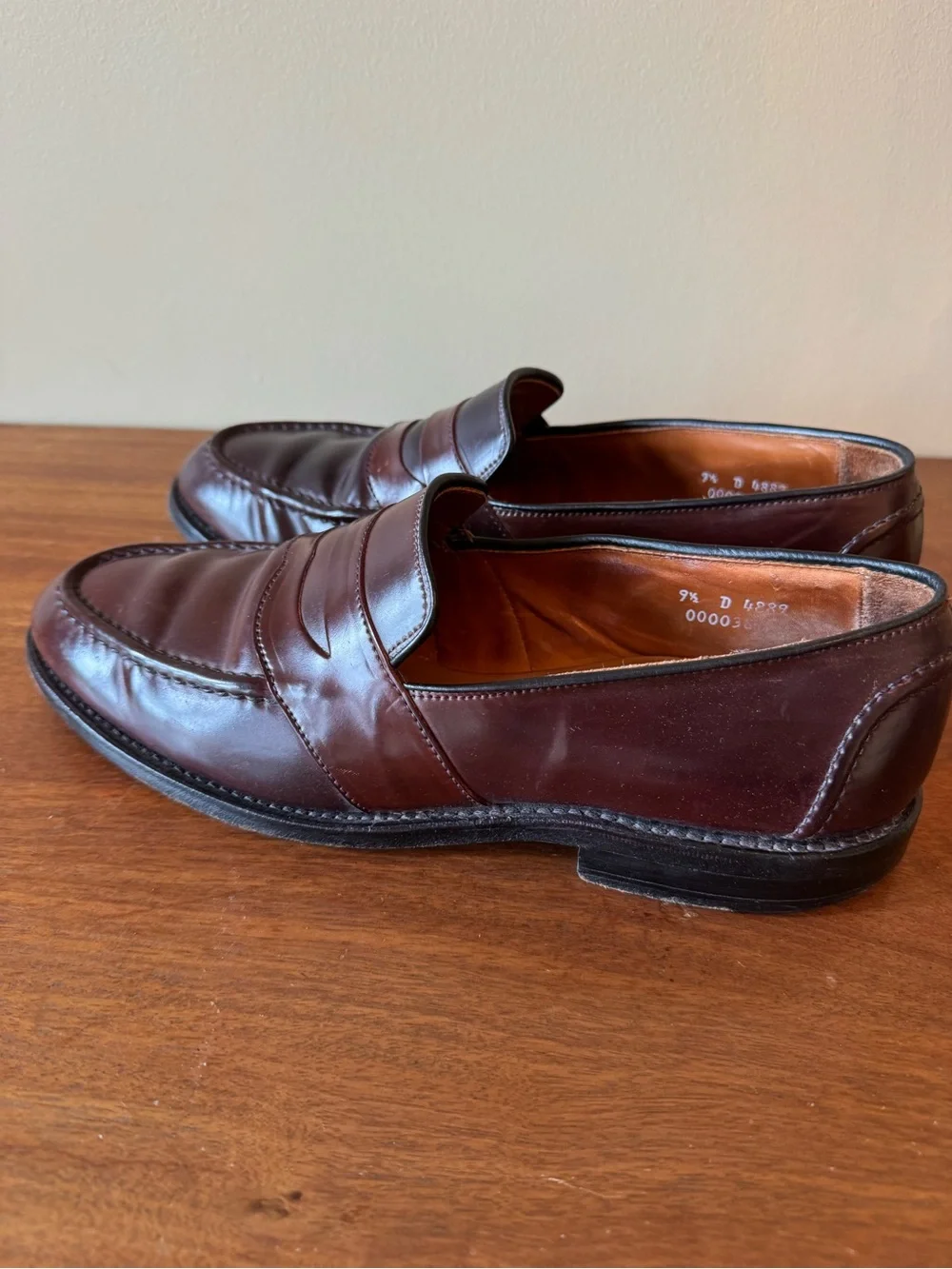 Allen Edmonds Men's Burgundy in shell Cordovan Leather Randolph Loafers